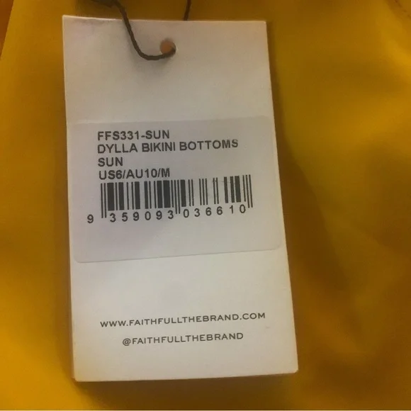 Faithfull The Brand Dylla Bikini Bottoms Medium US 6 Sun Spring Break - Picture 7 of 10